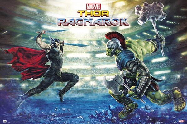 Plakat, Obraz Thor Ragnarok - Battle, (91.5 x 61 cm)