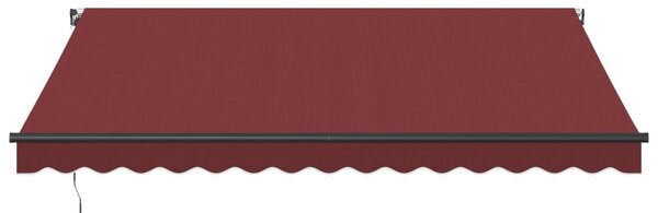 Ręcznie zwijana markiza, burgundowa, 400x350 cm
