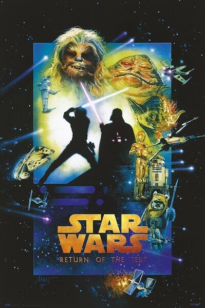 Plakat, Obraz Star Wars Gwiezdne wojny cz Vi - Powr t Jedi, (61 x 91.5 cm)