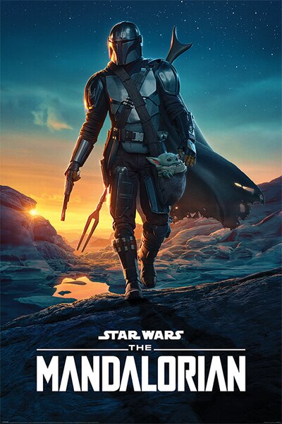 Plakat, Obraz Star Wars The Mandalorian - Nightfall