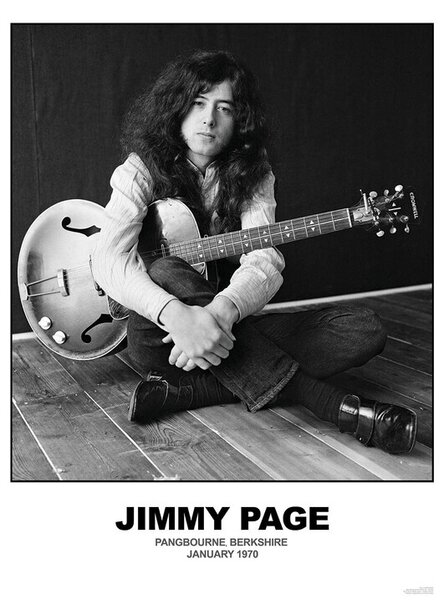 Plakat, Obraz Jimmy Page - January 1970 Berkshire