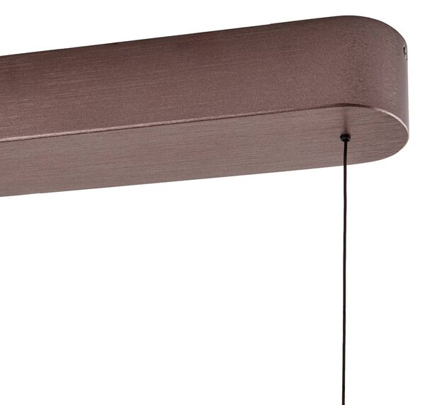 Lampa wisząca Solvar Lucande, możliwość ściemniania, brązowy / rdzawy, salon / jadalnia, metal