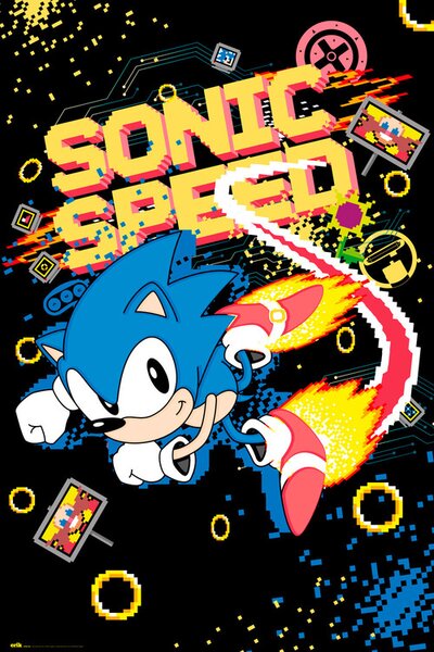 Plakat, Obraz Sonic the Hedgehog - Speed