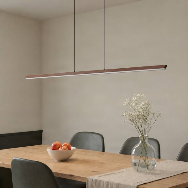 Lampa wisząca Solvar Lucande, możliwość ściemniania, brązowy / rdzawy, salon / jadalnia, metal