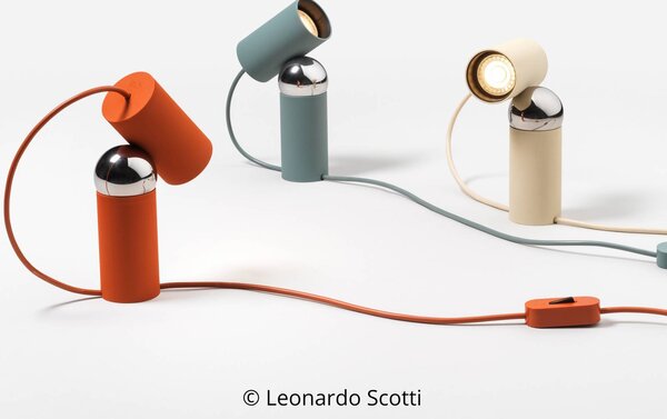 FLOS Lampa stołowa design Bilboquet, kremowy / amber, salon / jadalnia, tworzywo sztuczne, design