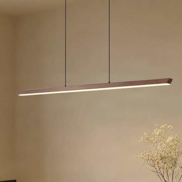 Lampa wisząca Solvar Lucande, możliwość ściemniania, brązowy / rdzawy, salon / jadalnia, metal