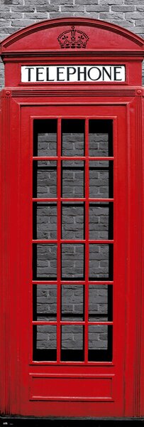 Plakat, Obraz London - Red Telephone Box, (53 x 158 cm)