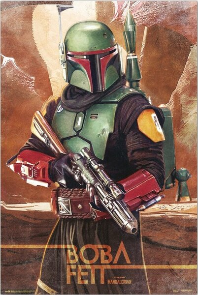 Plakat, Obraz Star Wars The Mandalorian - Boba Fett, (61 x 91.5 cm)