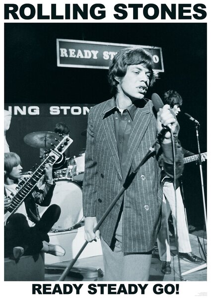 Plakat, Obraz Rolling Stones - Ready Steady Go, (59.4 x 84.1 cm)
