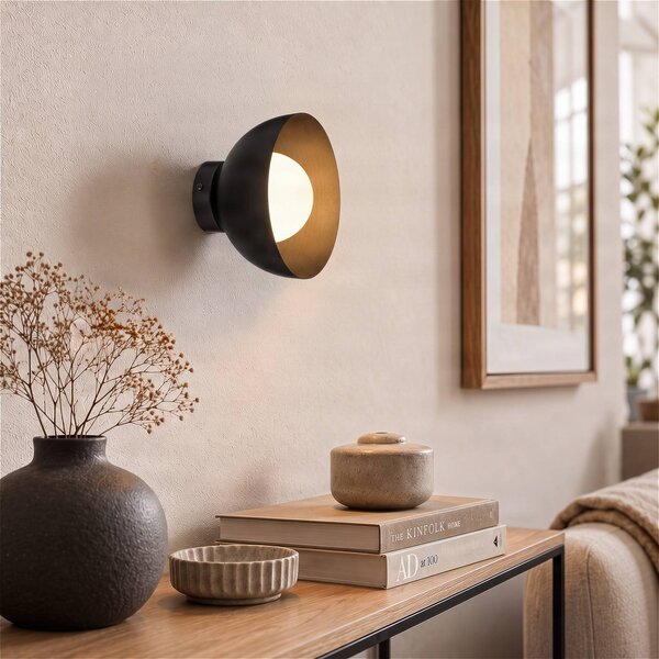 Kinkiet Bibi K1 EMIBIG LIGHTING, możliwość ściemniania, czarny, salon / jadalnia, szkło, nowoczesny