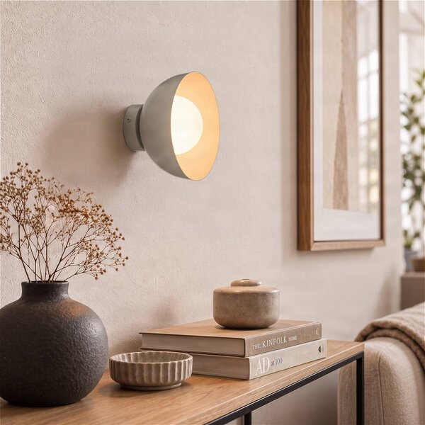 Kinkiet Bibi K1 EMIBIG LIGHTING, możliwość ściemniania, aluminiowy / szary / cynkowy, salon / jadalnia, szkło, nowoczesny