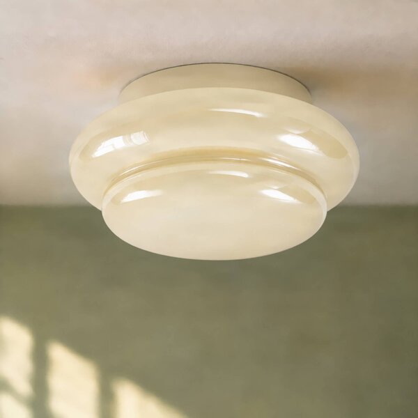 Lampa sufitowa Leilani Lucande, możliwość ściemniania, żółty / pomarańczowy, salon / jadalnia, szkło, design