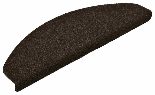 Maty na schody samoprzylepne 15 szt. 65x21x4 cm Ciemnobrązowe półokrągłe duże