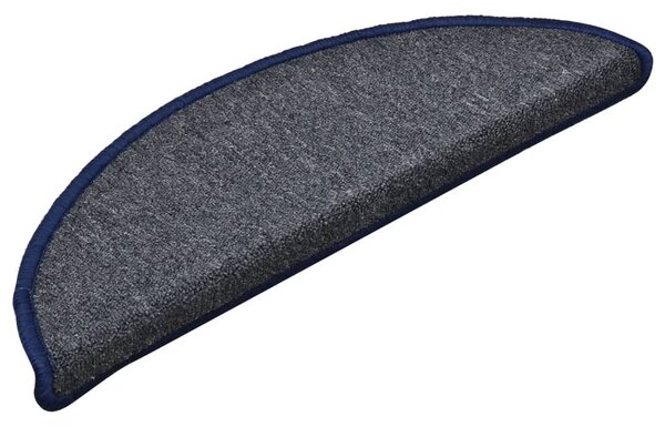Maty na schody 15 szt. 56x17x3 cm Ciemnoszare i niebieskie półokrągłe