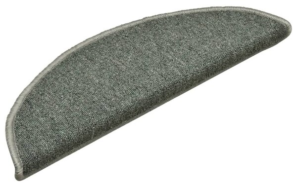 Maty na schody 15 szt. 56x17x3 cm Ciemnozielone półokrągłe