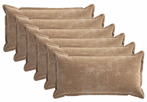 Poszewka na poduszkę 6 pcs HOUTEN brązowy 40 x 80 cm