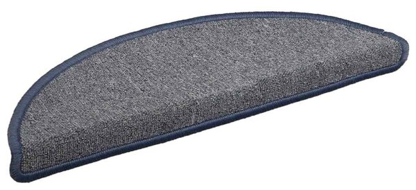 Maty na schody 15 szt. 56x17x3 cm, jasnoszare i niebieskie, półokrągłe