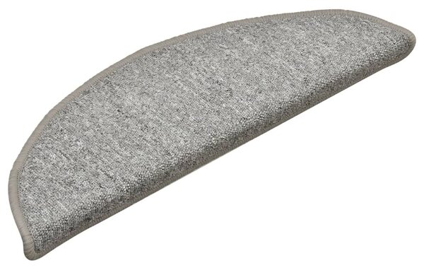 Maty na schody 15 szt. 56x17x3 cm Jasnoszare półokrągłe