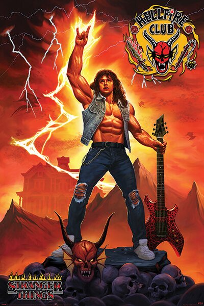 Plakat, Obraz Stranger Things 4 - Hellfire Club Rock God