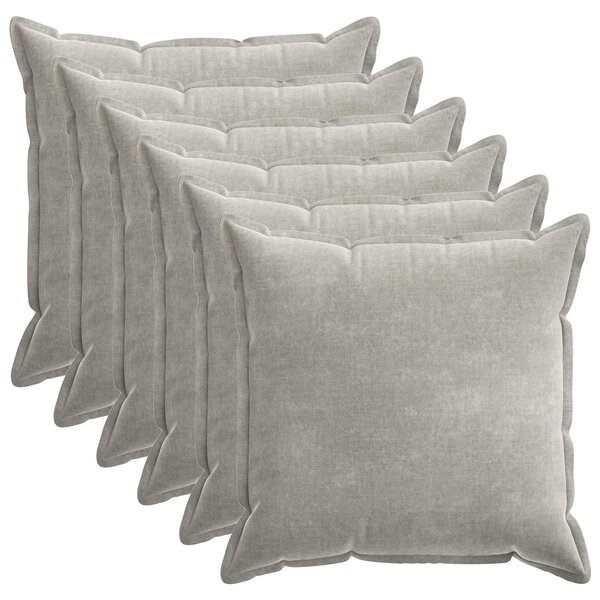Poszewka na poduszkę 6 pcs HOUTEN jasnoszary 80 x 80 cm