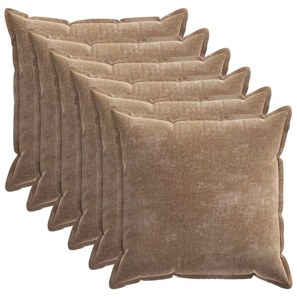 Poszewka na poduszkę 6 pcs HOUTEN brązowy 80 x 80 cm