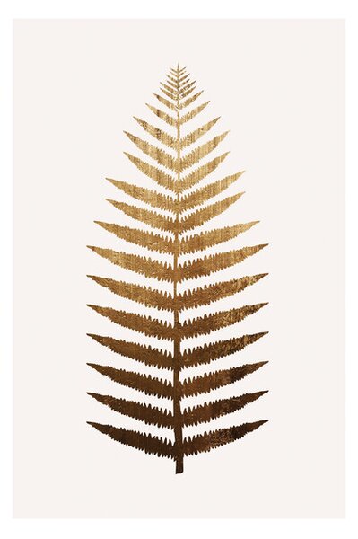 Plakat, Obraz Kubistika - Golden leaf, (40 x 60 cm)