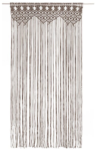 Zasłona z makramy, kolor taupe, 140 x 240 cm, bawełna