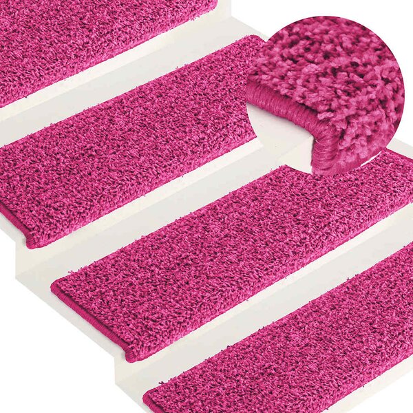 Maty na schody 15 szt. 65x21x4 cm Różowe prostokątne krawędzie