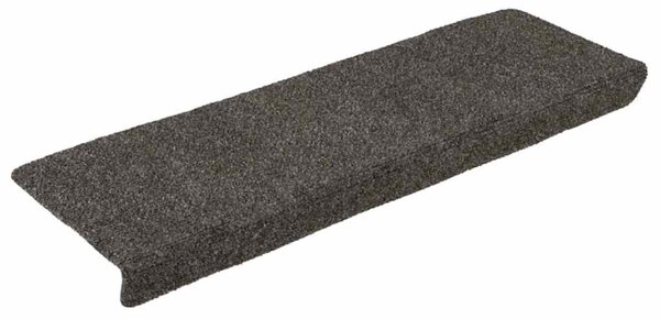 Maty na schody samoprzylepne 15 szt. 65x21x4 cm Antracytowe prostokątne krawędzie