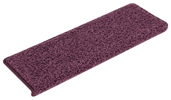Maty na schody 15 szt. 65x21x4 cm Ciemnofioletowe, prostokątne krawędzie