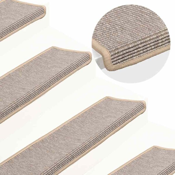 Maty na schody 15 szt. 65x21x4 cm Srebrne prostokątne krawędzie