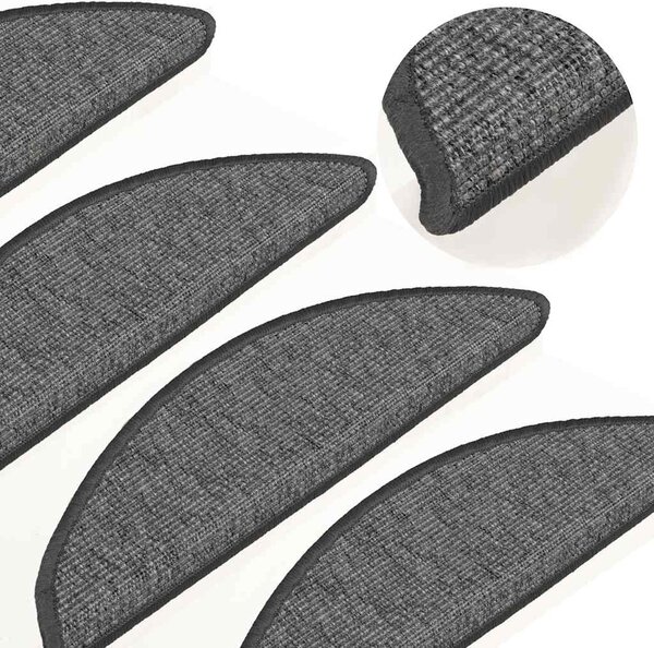 Maty na schody 15 szt. 56x17x3 cm Beżowo-szare półokrągłe