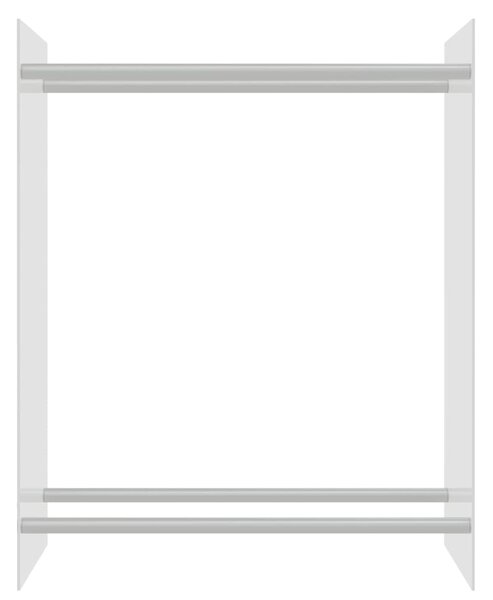 Stojak na drewno opałowe, przezroczysty, 80x35x100 cm, szkło