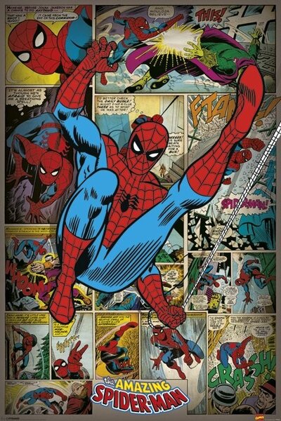 Plakat, Obraz Marvel Comics - spider man ret, (61 x 91.5 cm)