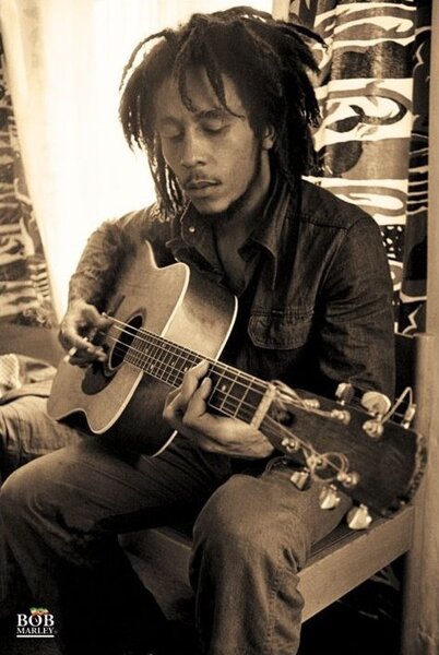 Plakat, Obraz Bob Marley - sepia, (61 x 91.5 cm)