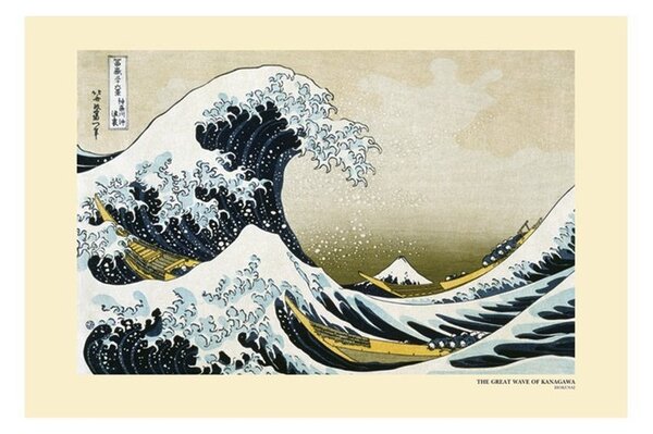 Plakat, Obraz Wielka Fala u wybrze y Kanawagi