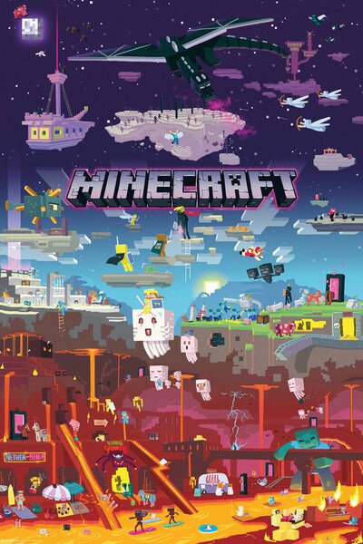 Plakat, Obraz Minecraft - World Beyond, (61 x 91.5 cm)