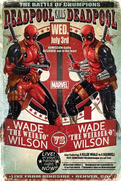 Plakat, Obraz Deadpool - Wade vs Wade, (61 x 91.5 cm)