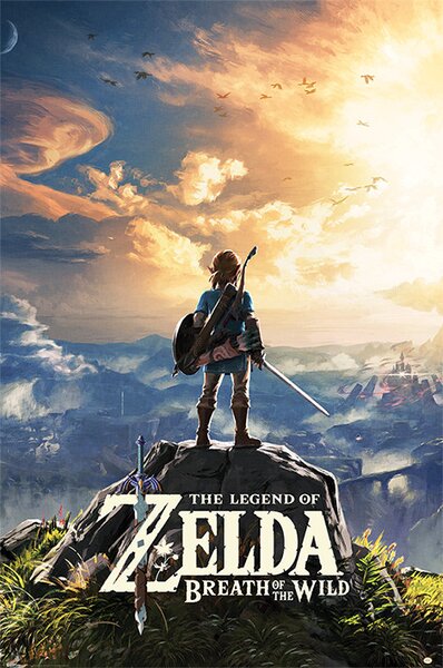 Plakat, Obraz The Legend Of Zelda Breath Of The Wild - Sunset
