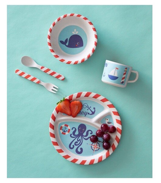Bambusowy zestaw naczyń dla dzieci 5 szt. Eden – Premier Housewares