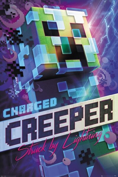 Plakat, Obraz Minecraft - Charged Creeper, (61 x 91.5 cm)