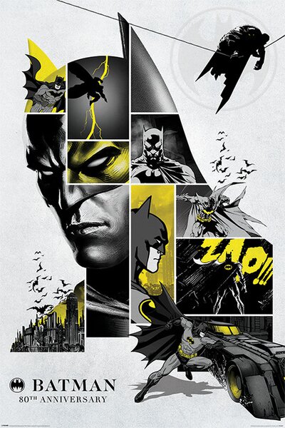 Plakat, Obraz Batman - 80th Anniversary, (61 x 91.5 cm)