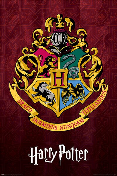 Plakat, Obraz Harry Potter - Hogwarts School Crest, (61 x 91.5 cm)