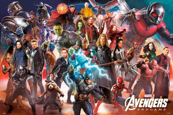 Plakat, Obraz Avengers Endgame - Line Up, (91.5 x 61 cm)