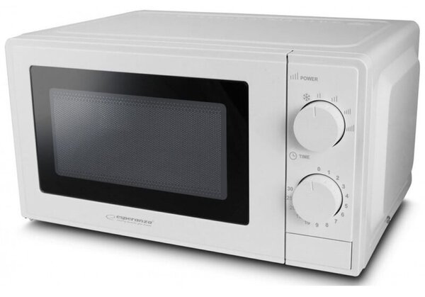 Kuchenka mikrofalowa ESPERANZA Estofado EKO011W 700W średnica 24.5 cm pojemność 20L Biały