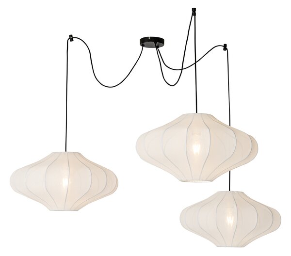 Inteligentna lampa wisząca biała 50 cm 3-źródła światła z 3 Wifi G95 - Plu