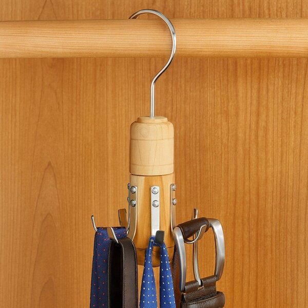 Wiszący drewniany wieszak na paski i krawaty The Dandy – Premier Housewares