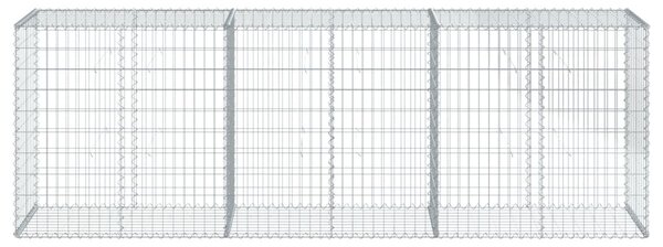 Kosz gabionowy z pokrywą, 300x50x100 cm, galwanizowane żelazo