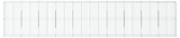 Kosz gabionowy z pokrywą, 1000x50x200 cm, galwanizowane żelazo