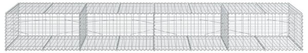 Kosz gabionowy z pokrywą, 400x100x50 cm, galwanizowane żelazo